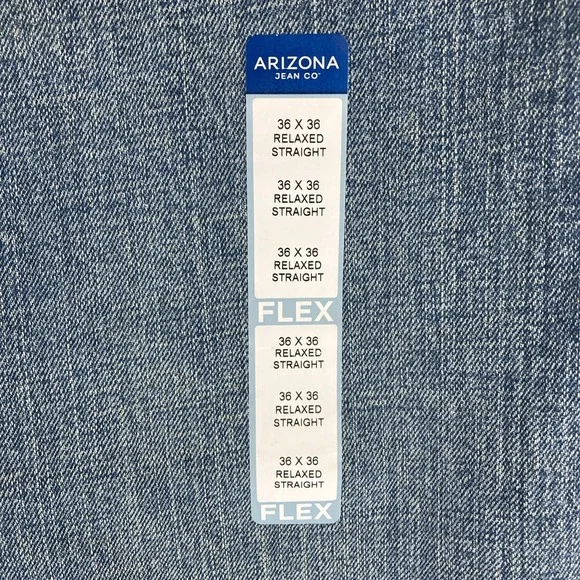 Arizona Jeans Mens 36x36 Flex Relaxed Straight Sits Below Waist Blue Denim - Picture 3 of 16